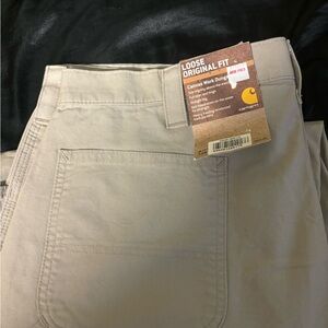 Carhartt Loose Fit Canvas Pants in Tan